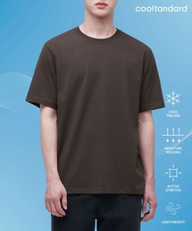 [クールタンダード] ベーシッククルーネックTシャツ [ダークブラウン]