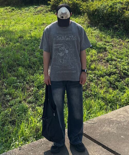 TRILLION（トリリオン）の「サイドタックスナップボタンワイドデニムパンツ (ブルーグレー)（デニムパンツ・レディース・その他・X-LARGE/SMALL/MEDIUM/LARGE）」の20枚目の写真