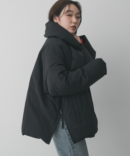 siaMONCLER ブラック ダウンジャケット WEB/一部店舗限定』マフラーツキシームレスダウン（ダウンジャケット