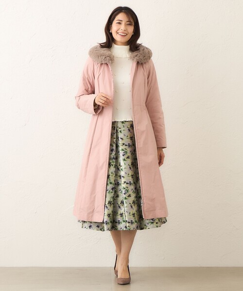 TO BE CHIC(トゥー ビー シック)の「メモリータフタ ロングダウンコート(ダウンジャケット/コート・レディース・ピンク系その他2/ブラック・40/42/38)」の13枚目の写真
