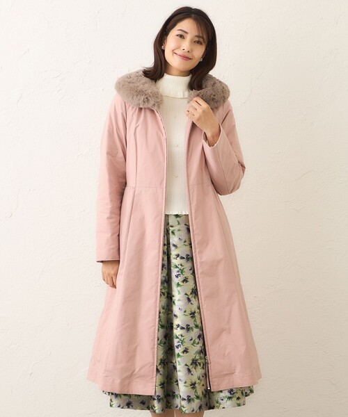 TO BE CHIC(トゥー ビー シック)の「メモリータフタ ロングダウンコート(ダウンジャケット/コート・レディース・ピンク系その他2/ブラック・40/42/38)」の6枚目の写真