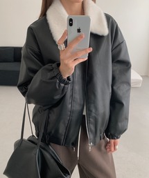 グレー ファーライダースジャケット ルディックパーク Ludic Park 【フェミニンにシフト】スエードファー