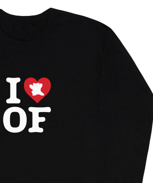 GRAVER（グレーバー）の「[UNISEX] I LOVEベアロングスリーブTシャツ_ブラック（Tシャツ/カットソー・レディース・ブラック・LARGE/MEDIUM）」の3枚目の写真