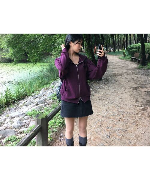 SUNBURNPROJECT(サンバーンプロジェクト)の「Logo Patch Hoodie Zip-up, PURPLE(パーカー・レディース・その他・FREE)」の14枚目の写真