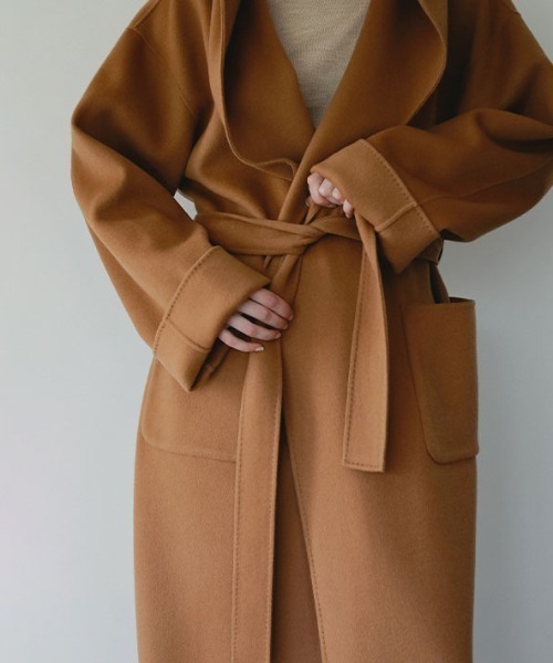 ETRE TOKYO SANTEウールカシミヤフーディーリバーコート SANTEウールカシミヤフーディーリバーコート（その他アウター）｜ETRE