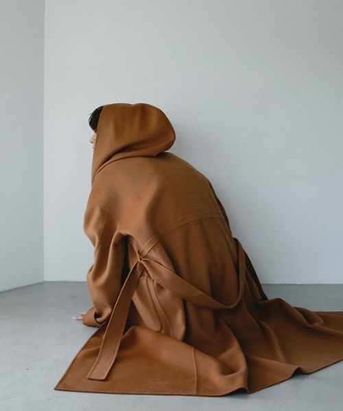 ETRE TOKYO SANTEウールカシミヤフーディーリバーコート SANTEウールカシミヤフーディーリバーコート（その他アウター）｜ETRE