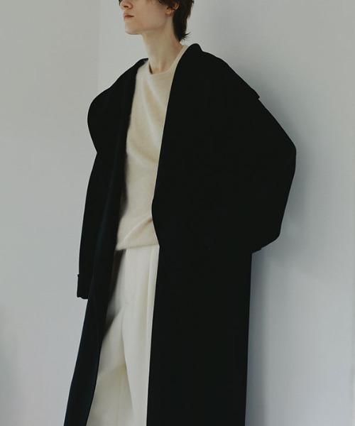 ETRE TOKYO(エトレトウキョウ)の「SANTEウールカシミヤフーディーリバーコート(その他アウター・レディース・キャメル/ネイビー・S/M)」の12枚目の写真