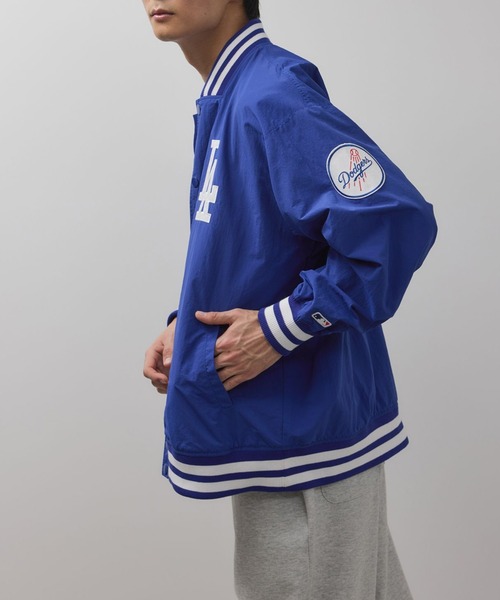 新品未使用MLBスタンダードロゴ ナイロンスタジアムジャケット MLB スタジャン MLB/エムエルビー STANDARD LOGO JACKET ロゴ
