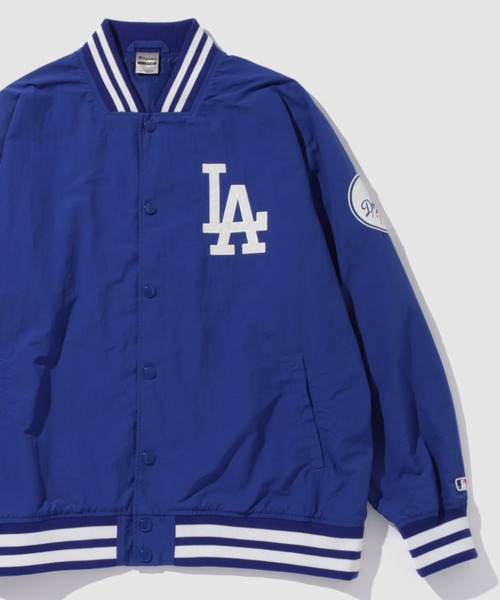 MLB(メジャーリーグベースボール)の「MLB Lightweight Nylon Stadium Jacket/MLBライトウェイトナイロンスタジアムジャケット(ナイロンジャケット・メンズ・ネイビー系/ブルー系/ブラウン系・XL/M/L)」の21枚目の写真