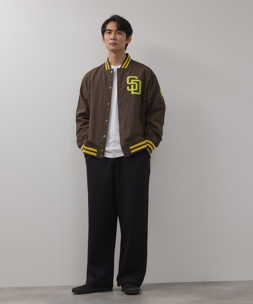 MLB(メジャーリーグベースボール)の「MLB Lightweight Nylon Stadium Jacket/MLBライトウェイトナイロンスタジアムジャケット(ナイロンジャケット・メンズ・ネイビー系/ブルー系/ブラウン系・XL/M/L)」の6枚目の写真
