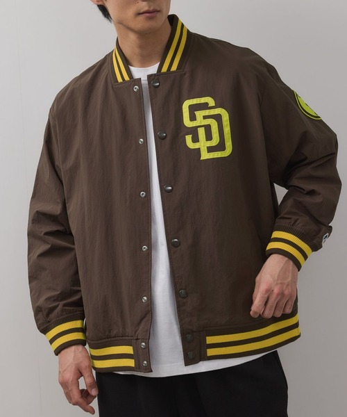 MLB(メジャーリーグベースボール)の「MLB Lightweight Nylon Stadium Jacket/MLBライトウェイトナイロンスタジアムジャケット(ナイロンジャケット・メンズ・ネイビー系/ブルー系/ブラウン系・XL/M/L)」の4枚目の写真