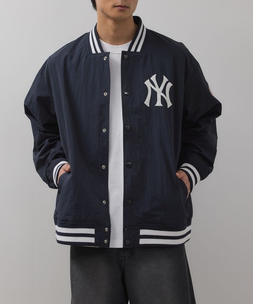 MLB(メジャーリーグベースボール)の「MLB Lightweight Nylon Stadium Jacket/MLBライトウェイトナイロンスタジアムジャケット(ナイロンジャケット・メンズ・ネイビー系/ブルー系/ブラウン系・XL/M/L)」の13枚目の写真