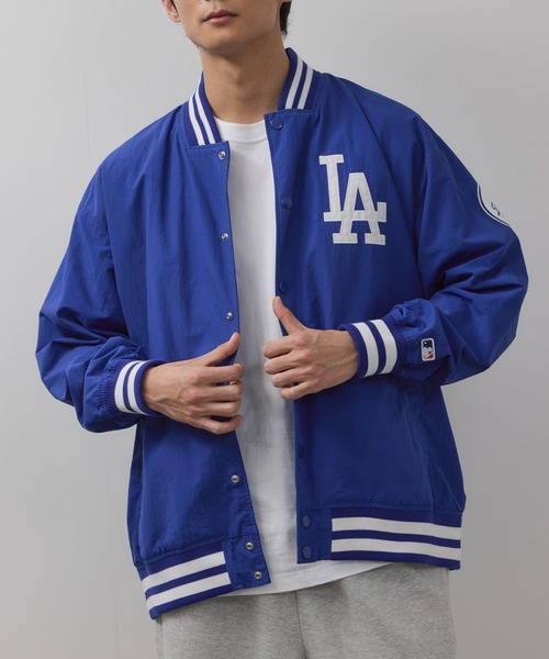 MLB(メジャーリーグベースボール)の「MLB Lightweight Nylon Stadium Jacket/MLBライトウェイトナイロンスタジアムジャケット(ナイロンジャケット・メンズ・ネイビー系/ブルー系/ブラウン系・XL/M/L)」の8枚目の写真