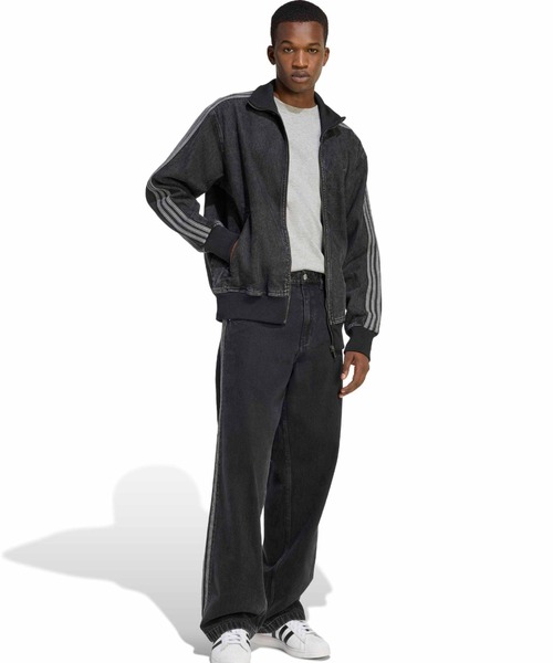 adidas（アディダス）の「adidas ADICOLOR DENIM FIREBIRD TRACK TOP / アディダス アディカラー デニム ファイヤーバード トラック トップ（その他アウター・メンズ・ブラック・M/L/XL/XXL/S）」の3枚目の写真