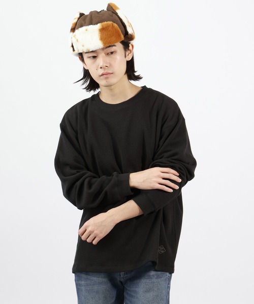 BAYFLOW（ベイフロー）の「裏シャギーサーマルTシャツ（Tシャツ/カットソー・メンズ・チャコール/オフホワイト/ブラック・MEDIUM/LARGE）」の9枚目の写真