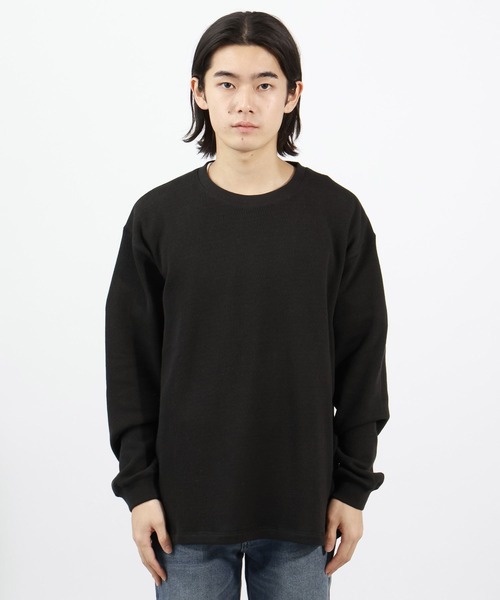 BAYFLOW（ベイフロー）の「裏シャギーサーマルTシャツ（Tシャツ/カットソー・メンズ・チャコール/オフホワイト/ブラック・MEDIUM/LARGE）」の11枚目の写真