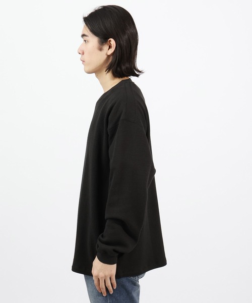 BAYFLOW（ベイフロー）の「裏シャギーサーマルTシャツ（Tシャツ/カットソー・メンズ・チャコール/オフホワイト/ブラック・MEDIUM/LARGE）」の12枚目の写真