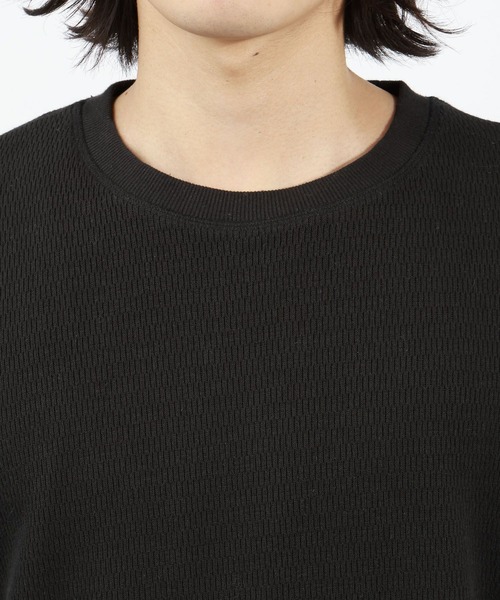 BAYFLOW（ベイフロー）の「裏シャギーサーマルTシャツ（Tシャツ/カットソー・メンズ・チャコール/オフホワイト/ブラック・MEDIUM/LARGE）」の14枚目の写真