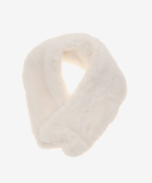 MAJESTIC LEGON（マジェスティックレゴン）の「プチファーティペット（ストール/ショール・レディース・グレー/アイボリー/ブラウン・FREE）」の7枚目の写真