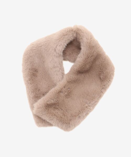 MAJESTIC LEGON（マジェスティックレゴン）の「プチファーティペット（ストール/ショール・レディース・グレー/アイボリー/ブラウン・FREE）」の8枚目の写真