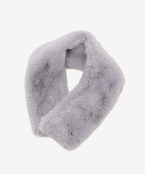 MAJESTIC LEGON（マジェスティックレゴン）の「プチファーティペット（ストール/ショール・レディース・グレー/アイボリー/ブラウン・FREE）」の9枚目の写真