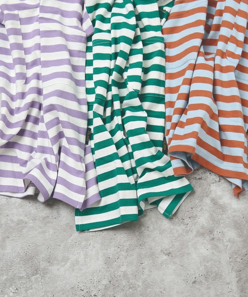 DILASH(ディラッシュ)の「ボーダー長袖ドルマンワンピース(ワンピース・キッズ・パープル/ブルー/グリーン・100/90/120/110/130)」の12枚目の写真