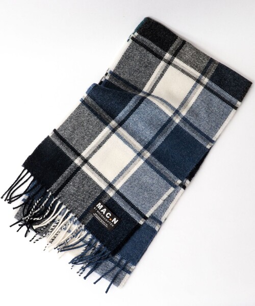 NOLLEY’S（ノーリーズ）の「【MAC.N/マックエヌ】Lambswool Hoy Scarf 25（ストール/ショール・メンズ・グレー系その他/ブルー系その他・FREE）」の3枚目の写真