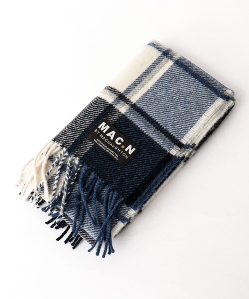 NOLLEY’S（ノーリーズ）の「【MAC.N/マックエヌ】Lambswool Hoy Scarf 25（ストール/ショール・メンズ・グレー系その他/ブルー系その他・FREE）」の6枚目の写真