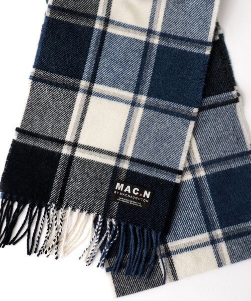 NOLLEY’S（ノーリーズ）の「【MAC.N/マックエヌ】Lambswool Hoy Scarf 25（ストール/ショール・メンズ・グレー系その他/ブルー系その他・FREE）」の9枚目の写真