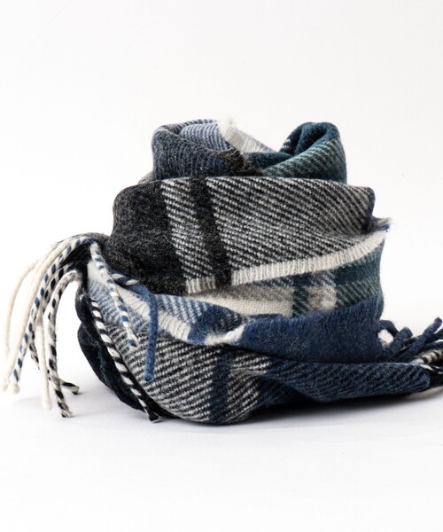 NOLLEY’S（ノーリーズ）の「【MAC.N/マックエヌ】Lambswool Hoy Scarf 25（ストール/ショール・メンズ・グレー系その他/ブルー系その他・FREE）」の11枚目の写真