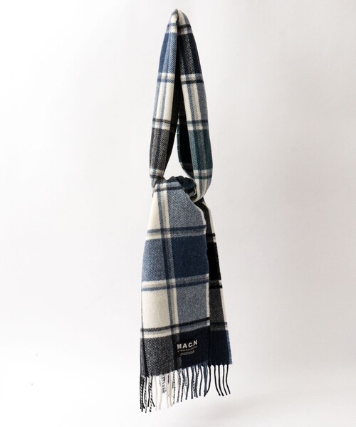 NOLLEY’S（ノーリーズ）の「【MAC.N/マックエヌ】Lambswool Hoy Scarf 25（ストール/ショール・メンズ・グレー系その他/ブルー系その他・FREE）」の12枚目の写真