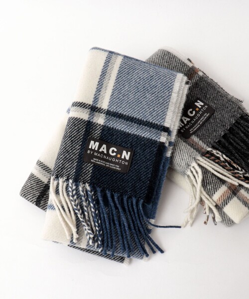 NOLLEY’S（ノーリーズ）の「【MAC.N/マックエヌ】Lambswool Hoy Scarf 25（ストール/ショール・メンズ・グレー系その他/ブルー系その他・FREE）」の15枚目の写真