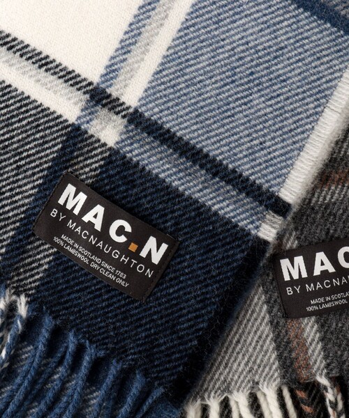 NOLLEY’S（ノーリーズ）の「【MAC.N/マックエヌ】Lambswool Hoy Scarf 25（ストール/ショール・メンズ・グレー系その他/ブルー系その他・FREE）」の16枚目の写真