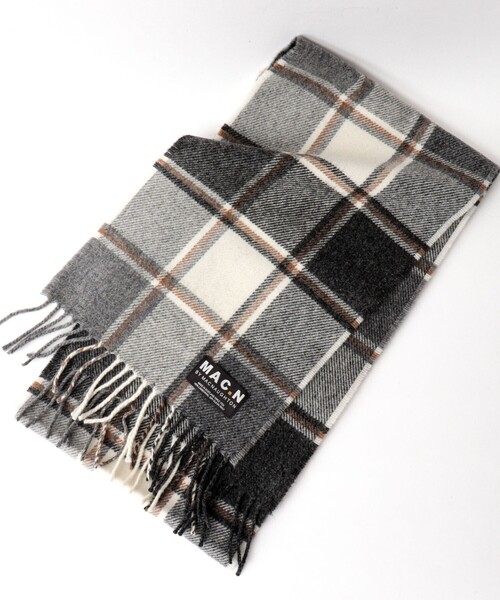 NOLLEY’S（ノーリーズ）の「【MAC.N/マックエヌ】Lambswool Hoy Scarf 25（ストール/ショール・メンズ・グレー系その他/ブルー系その他・FREE）」の17枚目の写真