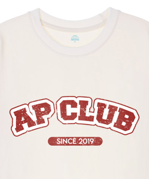 ASTRAL PROJECTION（アストラルプロジェクション）の「[AP CLUB] オーバーサイズ 13番手 綿 ラウンドネック 半袖Tシャツ_アイボリー（Tシャツ/カットソー・メンズ・その他・LARGE/MEDIUM/XX-LARGE）」の3枚目の写真