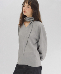 Sasha scarf blouse (gray)