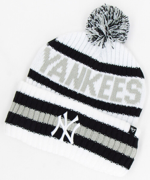 FREAK'S STORE（フリークスストア）の「’47/フォーティーセブン 47 カフニット ポンポン 限定展開（ニットキャップ/ビーニー・レディース・オフホワイト/ブルー/ネイビー・ONE SIZE）」の2枚目の写真