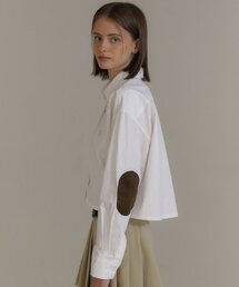 ELBOW PATCH LOGO SHIRTS_WHITE