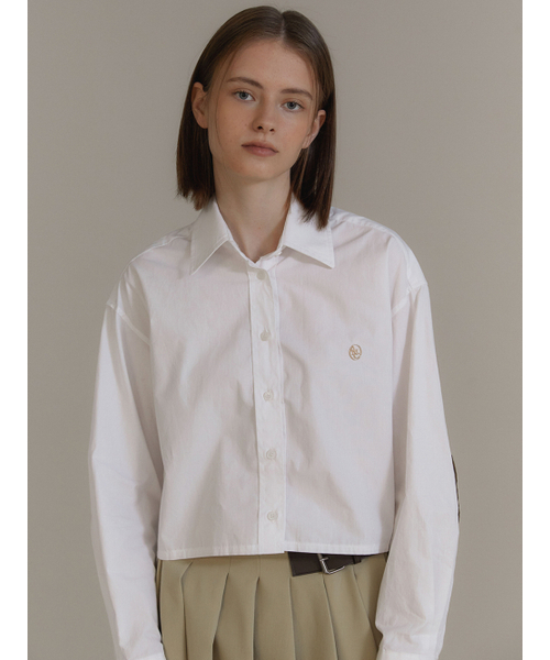 ANOETIC（アノエティック）の「ELBOW PATCH LOGO SHIRTS_WHITE（シャツ/ブラウス・レディース・その他・FREE）」の2枚目の写真