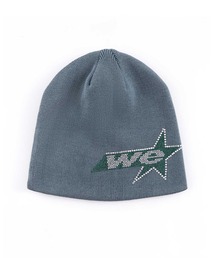 WOKE EDGE（ウォークエッジ）の「ビーニー｜Rhinestone WE Star Logo Beanie｜WOKE EDGE（ニットキャップ/ビーニー）」