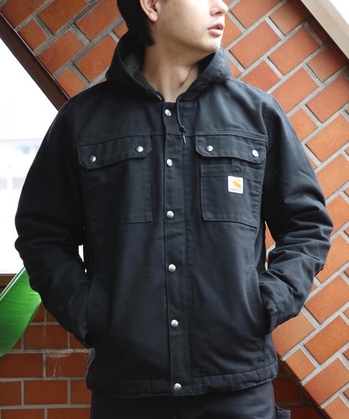 Carhartt カーハート ダック地 ワークジャケット 裏ボアM正規品フェード Carhartt ダックワークジャケット 裏ボア（ブルゾン）｜Carhartt