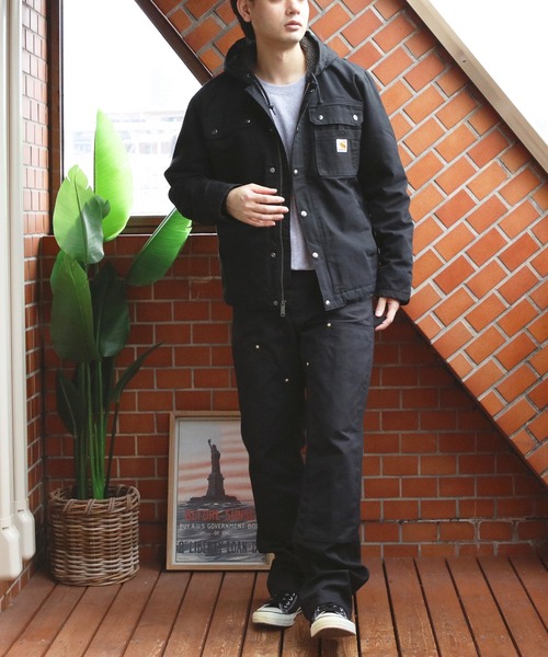 Carhartt(カーハート)の「Carhartt ダックワークジャケット 裏ボア(ブルゾン・メンズ・ブラウン/ブラック・X-LARGE/LARGE/MEDIUM/SMALL)」の9枚目の写真