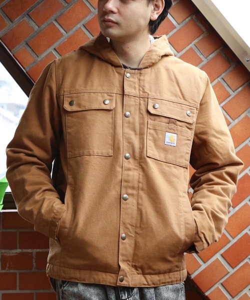 Carhartt(カーハート)の「Carhartt ダックワークジャケット 裏ボア(ブルゾン・メンズ・ブラウン/ブラック・X-LARGE/LARGE/MEDIUM/SMALL)」の13枚目の写真