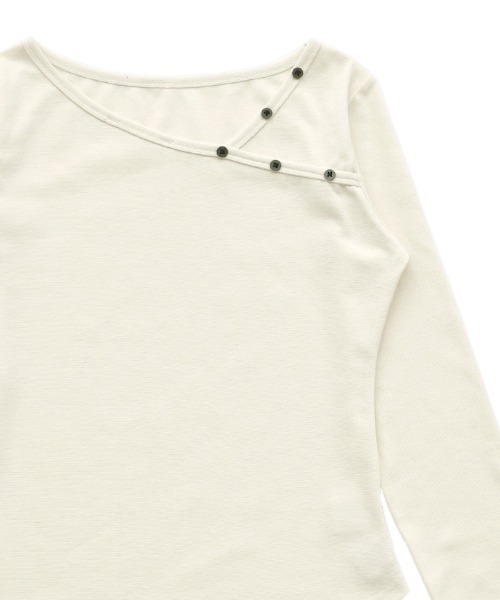 select MOCA（セレクトモカ）の「アシンメトリーシャツカフスデザイントップス（Tシャツ/カットソー・レディース・ホワイト/ブラック/グレー・FREE）」の12枚目の写真