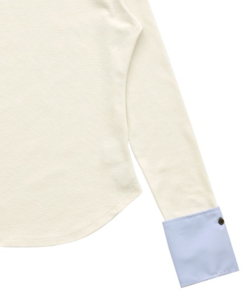 select MOCA（セレクトモカ）の「アシンメトリーシャツカフスデザイントップス（Tシャツ/カットソー・レディース・ホワイト/ブラック/グレー・FREE）」の13枚目の写真