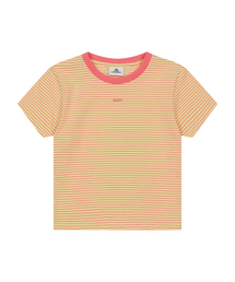 W) MINI SUN STRIPE TEE LEMON