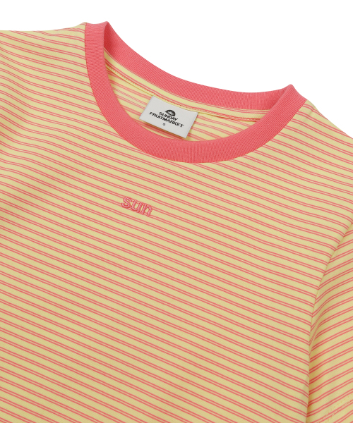SUNDAY FRUIT MARKET(サンデーフルーツマーケット)の「W) MINI SUN STRIPE TEE LEMON(Tシャツ/カットソー・レディース・その他・SMALL/MEDIUM)」の3枚目の写真