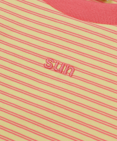SUNDAY FRUIT MARKET(サンデーフルーツマーケット)の「W) MINI SUN STRIPE TEE LEMON(Tシャツ/カットソー・レディース・その他・SMALL/MEDIUM)」の4枚目の写真