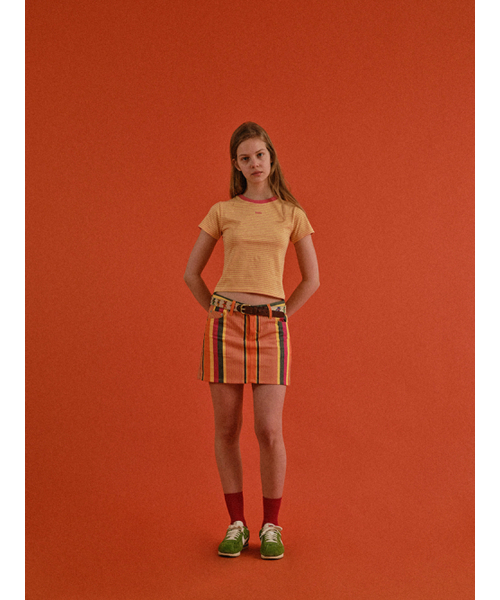 SUNDAY FRUIT MARKET(サンデーフルーツマーケット)の「W) MINI SUN STRIPE TEE LEMON(Tシャツ/カットソー・レディース・その他・SMALL/MEDIUM)」の7枚目の写真