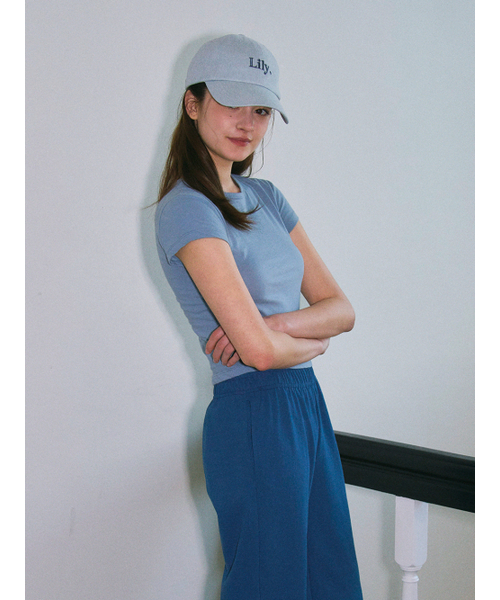 LILY HEIZE（リリーヘイズ）の「ニカスリムバンファルティ_DARK BLUE（Tシャツ/カットソー・レディース・ダークブルー・FREE）」の3枚目の写真